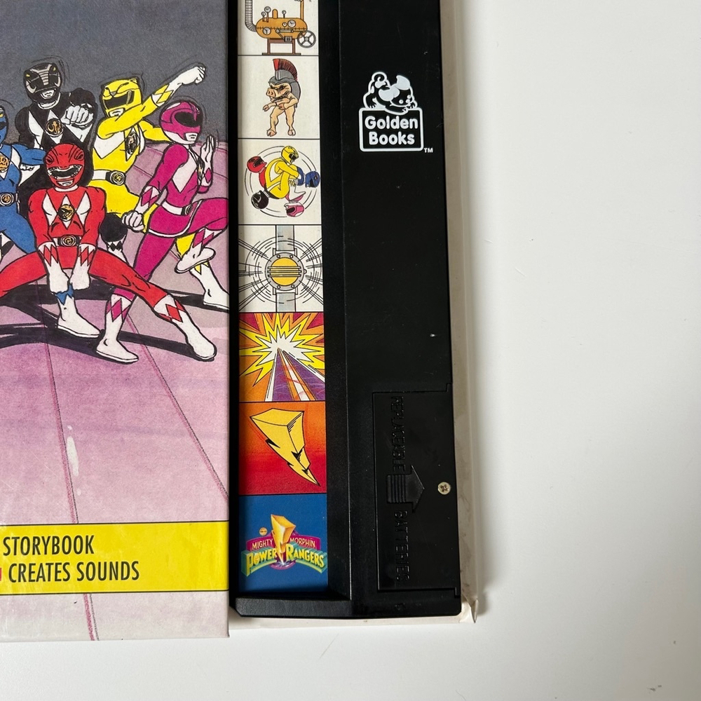1994 Golden Books Mighty Morphin Power Rangers Food Fight Sound Story Book - Picture 3 of 8